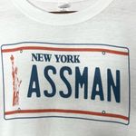 Tultex Seinfeld Assman License Plate T-Shirt Women’s Size Large White Graphic Tee Photo 1