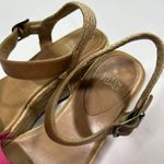 Eileen Fisher Pink & Tan Espadrille Platform Wedge Sandals Shoes Womens 8 Photo 2
