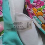 Leilani Floral Bikini Set Turquoise and Pink Push Up Top Vacation Tropical Sz 12 Blue Photo 15