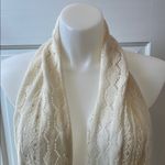 Maurice's Cream Crochet Knit Infinity Scarf with Intricate Pattern Photo 5