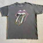 American Eagle  Rolling Stones T-Shirt Gray XS Graphic Tongue Logo Photo 0