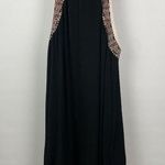 House of Harlow 1960 June Embroidered Black Gauze Boho Mini Dress Size Medium Photo 0