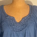 Source Unknown Blue Women's Top short sleeve embroidered v-neck line size 2x Photo 1