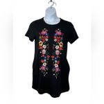 Umgee  “Beach Please” Embroidered T-Shirt Cover-Up Mini Dress Size Small Photo 1