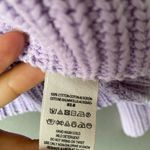 Free People ‎ sz S purple knit bell sleeve 100% cotton sweater NWOT Photo 6