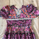 Rhode Woman’s Size Small Maxi Dress Purple Black Blue Geometric Photo 6