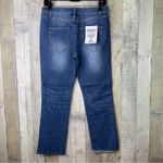 EVIDNT Los Angeles Size 28 Straight Leg Asymmetrical Cut Raw Hem Blue Denim Jean Photo 1