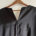 Gianni Bini Bastian Satin V-Neck Rosette Long Sleeve A-Line Dress Size 10 Photo 6