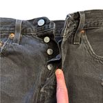 Levi's  Charcoal High Waist Distressed Jean Shorts Photo 3