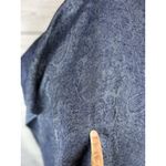 Boho Paisley Fringe Shawl Dark Blue Purple Pashmina Silk Blend Scarf Photo 4