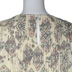 Lucky Brand Dress Womens XS Cream Multicolored Geometric Boho Bohemian Peasant Photo 5