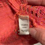 Cato Cute  peachy crochet scalloped trim open front 3/4 sleeve sweater cardigan Photo 3