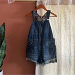 We The Free Free People Sunkissed Denim Short Overalls Zip Front Jean Shortalls NEW Size 4 Photo 1
