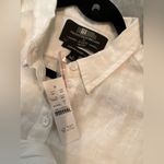 J.Crew NWT Size 8 White Garçon classic shirt in Baird McNutt Irish linen Photo 6