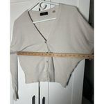 Tahari  Women’s Cream‎ Cardigan Button Pleated Size Small Photo 2