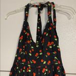 Urban Outfitters  WOMENS CHERRY POLKA DOT HALTER MINI DRESS LARGE Photo 2