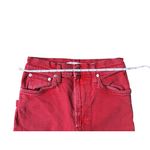 Helmut Lang  Punk Rock Red Denim Oxi Straight Jeans 26 Stonewash Edgy Grunge Rock Photo 8