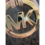 Michael Kors signature Jet Set East West Top Zip Tote Monogram Brown MK Print Photo 7