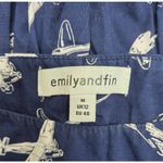 Emily & Fin Navy Airplane Print Cotton Dress Sz M Blue Size M Photo 7