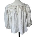 House of Harlow 1960 White Embroidered Crochet Puff Sleeve Blouse Photo 1