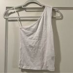 Madewell Brightside Rib One-Shoulder Tank in Eyelet white Size XSmall NWT Photo 3