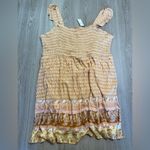 Maurice's Plus Size 4X Smocked Ruffle Strap Floral Yellow Tiered Dress Lined New Photo 3