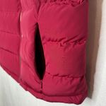 Talbots ‎ Puffer Jacket Womens Large Magenta Red Down Filled Quilted Vest Photo 5
