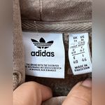 Adidas  Originals Trefoil Cropped Hoodie sweatshirt in a beige/tan color Photo 10