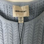 Industry Low Tide Cable Knit Short Sleeve Sweater Size Medium Blue Photo 1