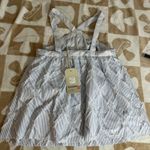 Lemlem NWT | Besu Criss Cross Tank Blue White Fringe | Women's XS Photo 4