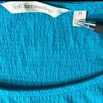 Soft Surroundings  Fleur Short Sleeve Ruffled‎ Hem Midi Dress in Green Pockets M Photo 7