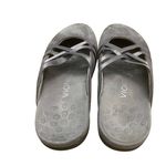 Vionic  Claire Gray Suede Slide Sandals Orthotic Comfort Women’s 6 Travel Walking Photo 3