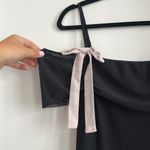 Wild Fable  Dress Black Mesh Bodycon Pink Bow Off Shoulder Coquette Photo 6