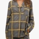 We Wore What  Long Sleeve pajama top button down Vneck deep sage size XS Photo 0