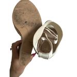 JEAN MICHEL CAZABAT Cream Leather Espadrille Wedges Sandals Size 37 Photo 6