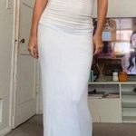 SKIMS cotton rib maxi dress white cream full length Photo 0