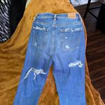 American Eagle Outfitters Distressed Mom Jean in Dark Wash Photo 9