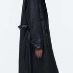 ZARA  faux leather trench Photo 2