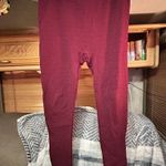 Faded Glory  Burgundy Ribbed Leggings - L - 30" Waist, 24" Inseam Photo 0