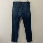 frame denim Le Boy Jeans High Rise Burnett Raw Hem w Slit Gold Rivets, Size 25 Photo 8