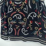 Raga  Boho Gauzy Crop Top Black Floral Embroidered Sleeveless Festival Fairy Sz M Photo 2