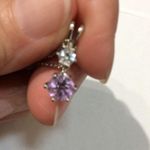 Palm Beach Forever Fashionable Jewelry Faux Amethyst Necklace and Earring Set Silver Photo 5