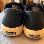 Superga Classic Black Canvas Sneakers with Gum Sole Casual Low-Top Lace-Up Shoes Photo 3