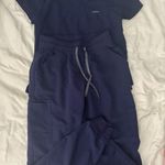 Jaanuu Navy Blue Scrub Set Photo 0