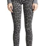 joe's jeans New Leopard Print Raw Hem High Rise Skinny Ankle Jeans Grey Photo 0