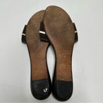 Kate Spade Toby Brown Button Slides Polka Dot Canvas Leather Sandals Size 10 Photo 9