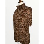 Michael Kors Leopard Short Sleeve Knit Top Spense Black Ribbed Knit Long Vest L Size L Photo 5