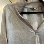 Danskin  Pullover Top Quarter Zip Long Sleeve Athleisure Gray‎ L Photo 1