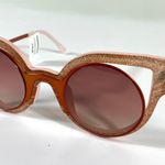 Fendi NWT  FF 0137/S 0NUG Orange/Pink Glitter Cat Eye Sunglasses Photo 4