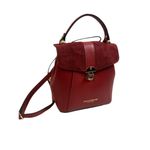 Viola Castelani red ruby leather handbag backpack 548098 made in Italy N… Photo 0